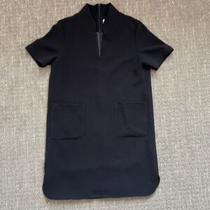 Patty Kim Simone Short Sleeve Shift Dress Black Size Small